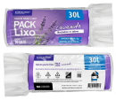 SACO DE LIXO LAVANDA 30 LITROS (59X62 CM) - FARDO COM 10 ROLOS (30 UND POR ROLO) SACO DE LIXO LAVANDA 30 LITROS (59X62 CM) - FARDO COM 10 ROLOS (30 UND POR ROLO)