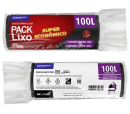 PACK LIXO SUPER ECONOMICO 100 LITROS PRETO FarDo com 20 rolos (10 UN por rolo)