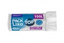 SACO DE LIXO TOP 100 LITROS BRANCO (75X105 CM) - FARDO COM 10 ROLOS (15 UND POR ROLO)
