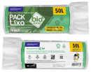 SACO DE LIXO BIOBAGS 50 LITROS VERDE (63X80 CM) - FARDO COM 10 ROLOS (30 UND POR ROLO)