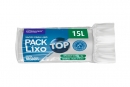 SACO DE LIXO TOP 15 LITROS BRANCO (39X58 CM) - FARDO COM 10 ROLOS (60 UND POR ROLO)