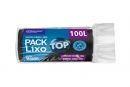 SACO DE LIXO TOP 100 LITROS PRETO (75X105 CM) - FARDO COM 10 ROLOS (15 UND POR ROLO)