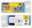 SACO DE LIXO 50 LITROS AZUL (63X80 CM) - FARDO COM 10 ROLOS (50 UND POR ROLO)