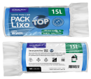SACO DE LIXO TOP 15 LITROS AZUL (39X58 CM) - FARDO COM 10 ROLOS (60 UND POR ROLO)