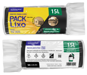 PACK LIXO 015 LITROS PRETO 39X58 FD 10X100 UN PACK LIXO 015 LITROS PRETO 39X58 FD 10X100 UN
