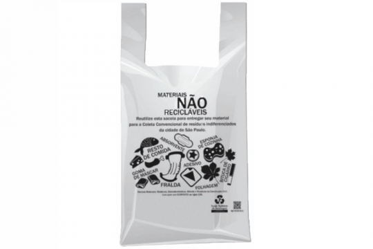 SACOLA CINZA NAO RECICLAVEL LEI SP 50X70 BIOPLASTICA - PACOTE 3.1KG